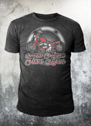 Motorcycle Shirts with Mexican Skull style  | T-shirt Design by badpixelarts