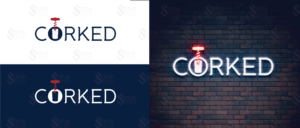 A Beautiful, dark, sophisticated Wine Bar Named 'CORKED' needing a new logo  | Graphic Design by SofiaDesignStudio