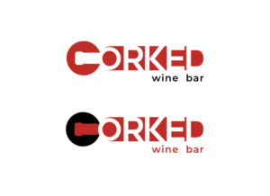 A Beautiful, dark, sophisticated Wine Bar Named 'CORKED' needing a new logo  | Graphic Design by Al Pech