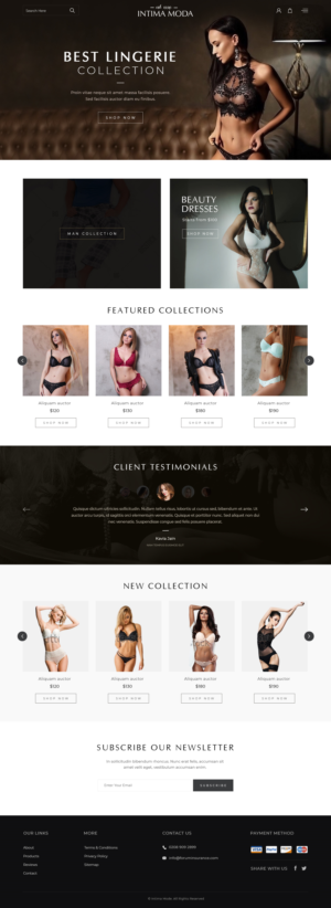 Web Design by DesignShadezz for Intima moda d.o.o. | Design #25090788