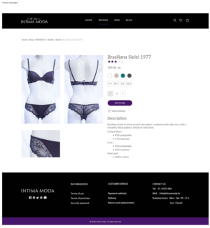 Web Design by Cathy McClure for Intima moda d.o.o. | Design #25268744