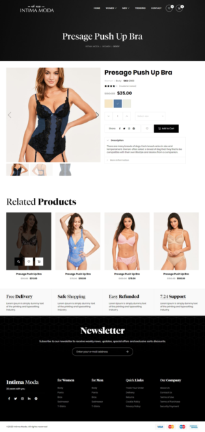 Web Design by denizozturk for Intima moda d.o.o. | Design #25050896