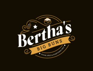 Bertha's Big Buns......baked with cinnamon, spice & everything nice | Logo-Design von Carlos Alba D.