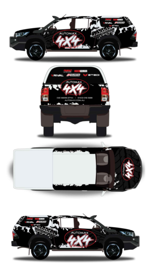 4WD Accessory business needs an exciting, eye catching full wrap design | Car Wrap Design by Shumaila Kiran