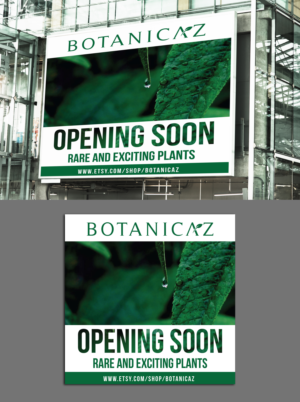 Opening Soon Sign for New Rare Plant Business | Signage Design by u2square