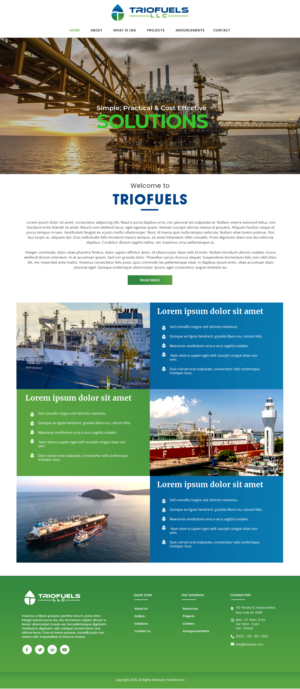 Triofuels LLC, providing clean, low emission fuel for the transport and maritime industry | Web Design by Expert Designer