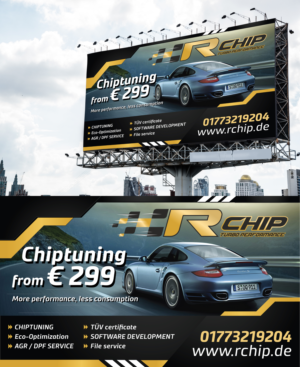 chiptune chip tuning car tuning company need a banner as advertising (Chiptuning Firma benötigt ein  | Grafik-Design von u2square