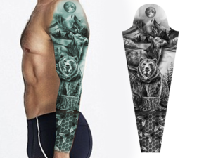 Sleeve tribute to my two children  | Tattoo-Design von NILDesigns