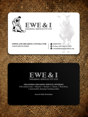 Ewe and i shearing services pty ltd | Business Card Design by Sandaruwan