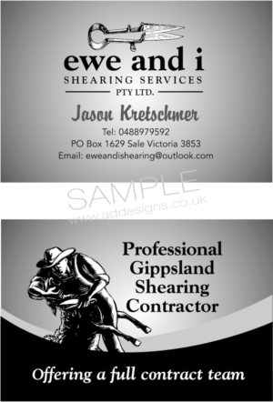 Ewe and i shearing services pty ltd | Business Card Design by the artworks