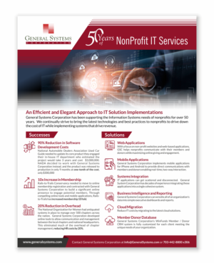 One page flyer for nonprofit focused IT company | Flyer Design by nng