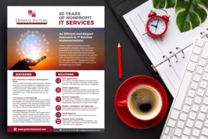 One page flyer for nonprofit focused IT company | Flyer Design by rkailas