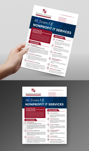 One page flyer for nonprofit focused IT company | Flyer Design by ecorokerz