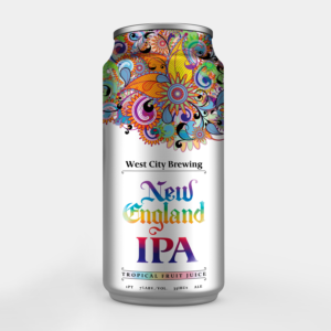 West City Brewing New Beer Label (New England IPA) | Graphic Design by Emmanuel Creations