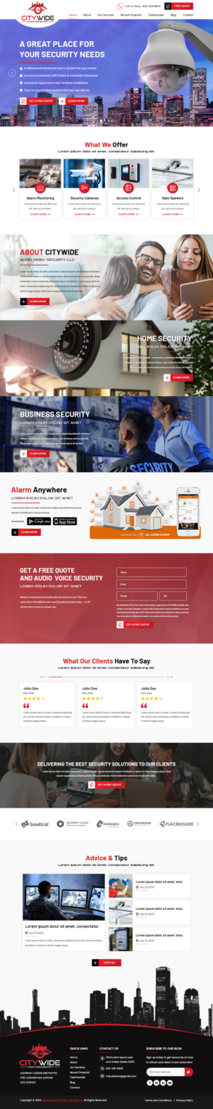 Citywide Audio Video Security LLC  | Web Design by Titan Eagle