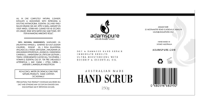 Adams Pure , Australian natural body care needs a new product label.  | Etikett-Design von Soluciones Creativas