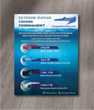 International Boat Anchor Manufacturer needs an Ad designed for Extreme Kayak fishing tournament | Advertisement Design by alex989