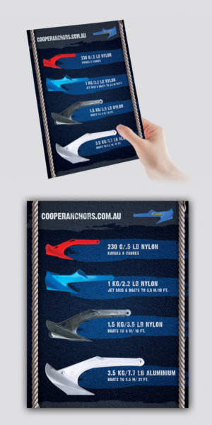 International Boat Anchor Manufacturer needs an Ad designed for Extreme Kayak fishing tournament | Advertisement Design by BLUE WINGS