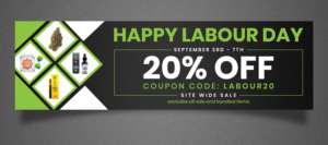 Labour Day banner showcasing 20% off site | Graphic Design by SAI DESIGNS