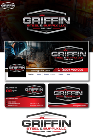 Griffin Steel & Supply, LLC       Est. 1940 | Logo-Design von OR-PiXEL STUDIO ™