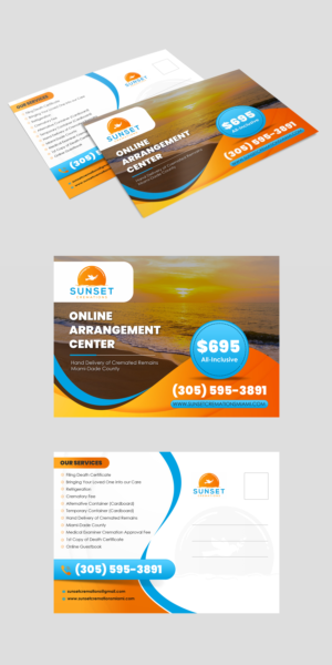 Sunset Cremations Postcard | Postkarten-Design von Deepak_9_Malhotra