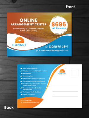 Sunset Cremations Postcard | Postkarten-Design von innovative earth