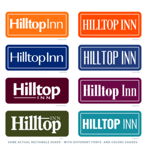 new signage design for budget motel - Hilltop Inn  | Schilder-Design von Sergio Coelho