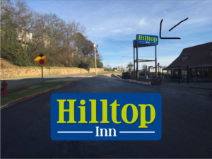 new signage design for budget motel - Hilltop Inn  | Schilder-Design von Atvento Graphics