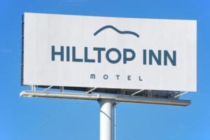 new signage design for budget motel - Hilltop Inn  | Schilder-Design von christianpoetoe