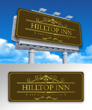 new signage design for budget motel - Hilltop Inn  | Schilder-Design von ecorokerz