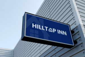 new signage design for budget motel - Hilltop Inn  | Schilder-Design von R.design