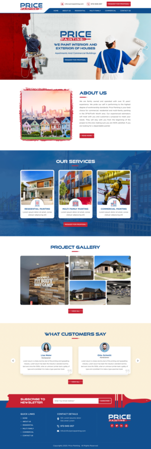 Commercial and Residential Paint Contractor needs website | Web Design by Sbss