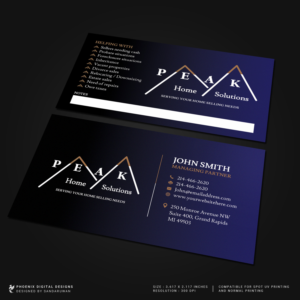 Real estate investor, needing a business card that communicates warmth, integrity, empathy. | Business Card Design by Sandaruwan