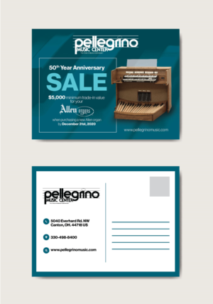 Pellegrino Music Center needs postcard ad for Allen Organ sale! | Postcard Design by apolgv