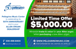 Pellegrino Music Center needs postcard ad for Allen Organ sale! | Postkarten-Design von Hristo Itchov