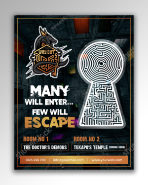 Escape Room Flyer Design - Start up. A5 | Flyer Design by ecorokerz