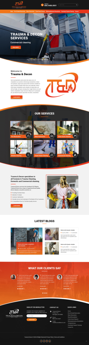 Wordpress Design by pb for Trauma & Decon Services | Design: #25195552