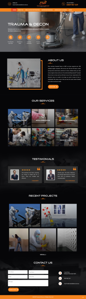 Wordpress Design by pb for Trauma & Decon Services | Design: #25195555