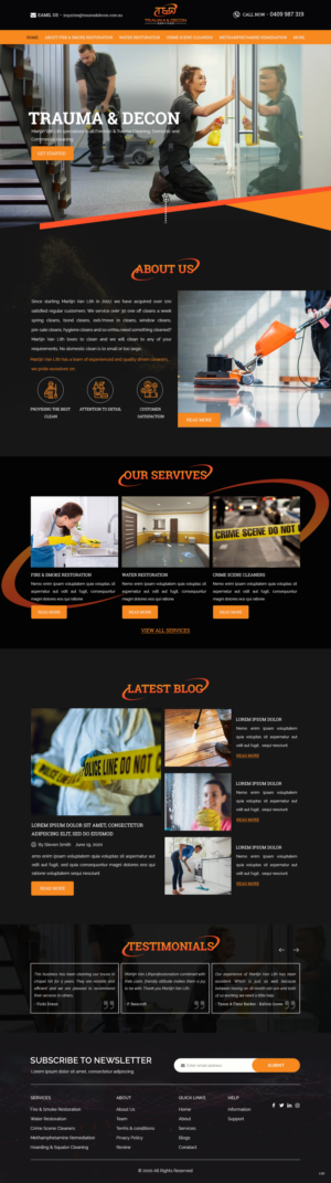 Wordpress Design by pb for Trauma & Decon Services | Design: #25195557