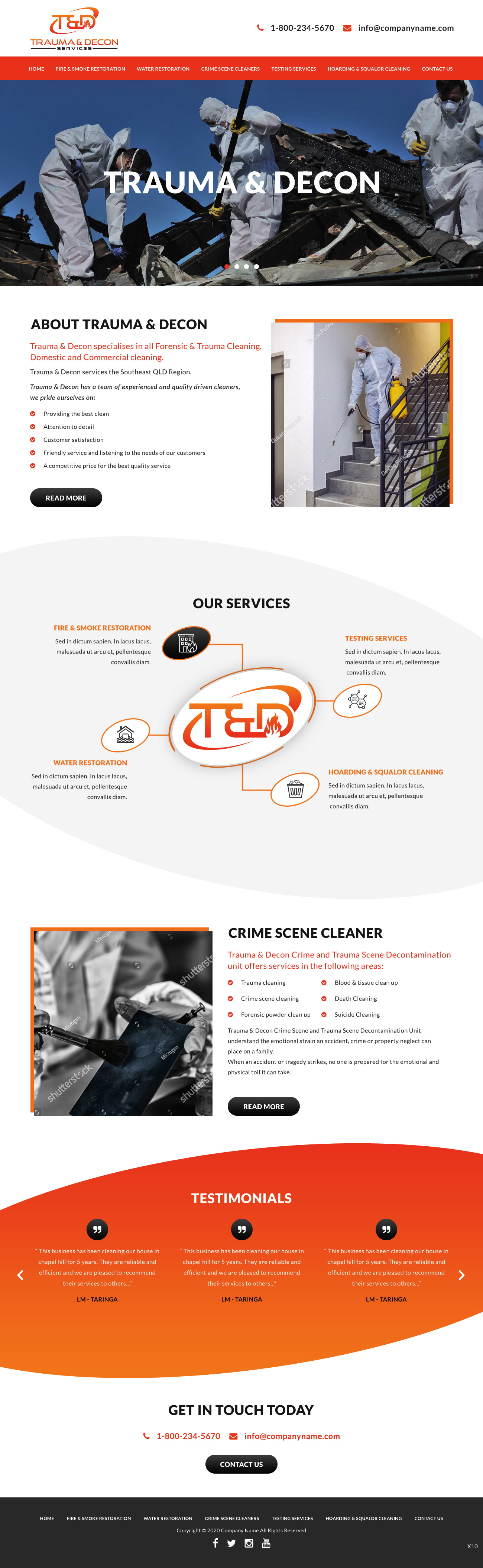 Wordpress Design by pb for Trauma & Decon Services | Design: #25195563