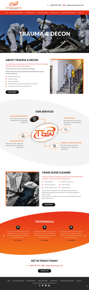 Wordpress Design by pb for Trauma & Decon Services | Design #25195563