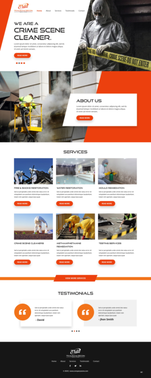 Wordpress Design by pb for Trauma & Decon Services | Design: #25195565