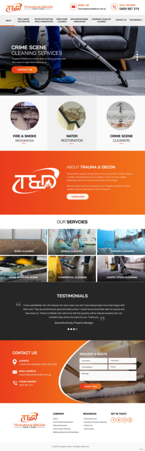 Wordpress Design by pb for Trauma & Decon Services | Design: #25195566