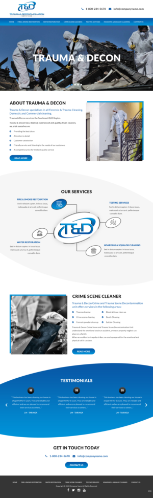 Wordpress Design by pb for Trauma & Decon Services | Design: #25264354