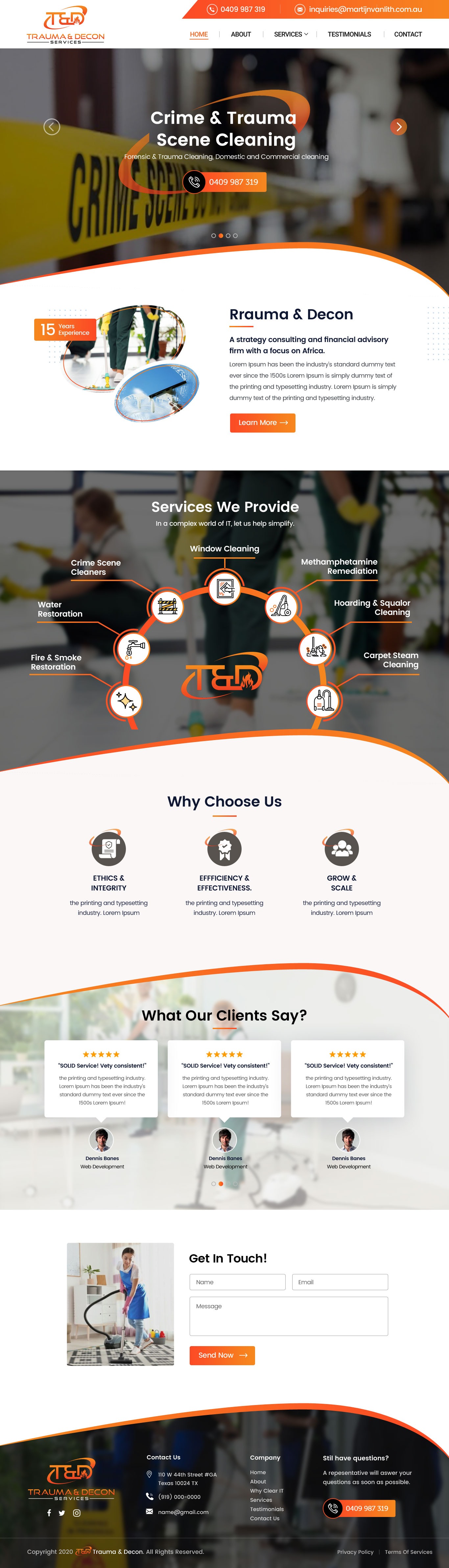 Wordpress Design by Shijo John for Trauma & Decon Services | Design #25193070