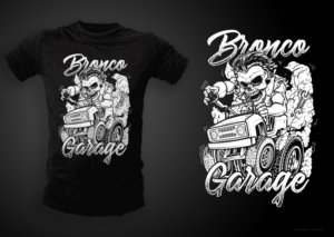 Bronco Garage - Hot Rod Vintage Motorsports T-Shirt | T-Shirt-Design von dsgrapiko