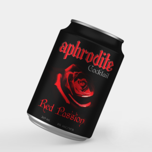 Aphrodite / Cocktail / Red Passion / 269 mL / 8% ALC/VOL | Packaging Design by Emmanuel Creations