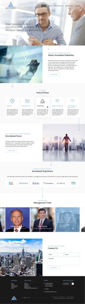 High-end Investment firm website | Web Design by -Marc-