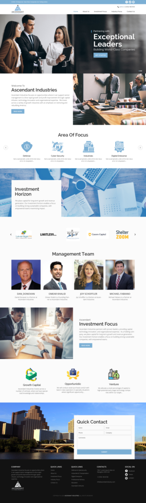 High-end Investment firm website | Web Design by sai.designer87