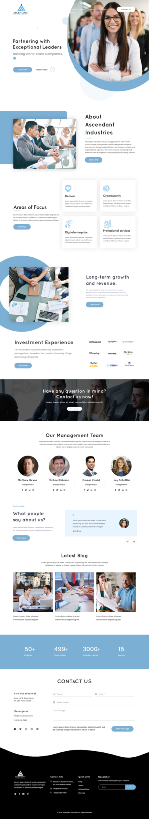 High-end Investment firm website | Web Design by Mukarram Haidari